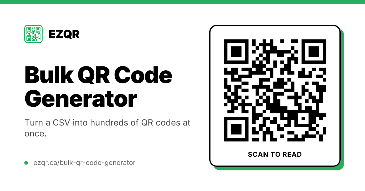 How to Generate QR Codes in Bulk from a CSV
