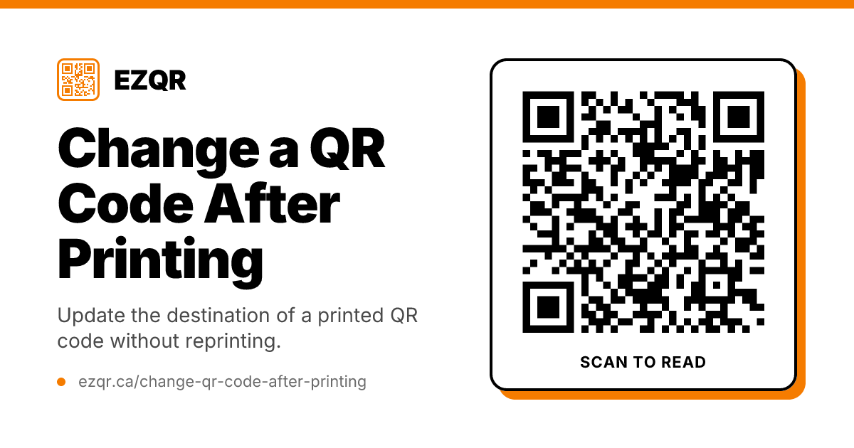 How to Change a QR Code After You Have Already Printed It