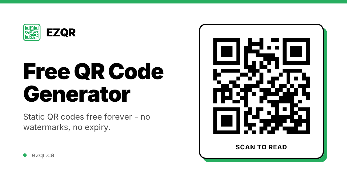 EZQR — Free QR Code Generator (Forever) | Editable Dynamic QR Codes